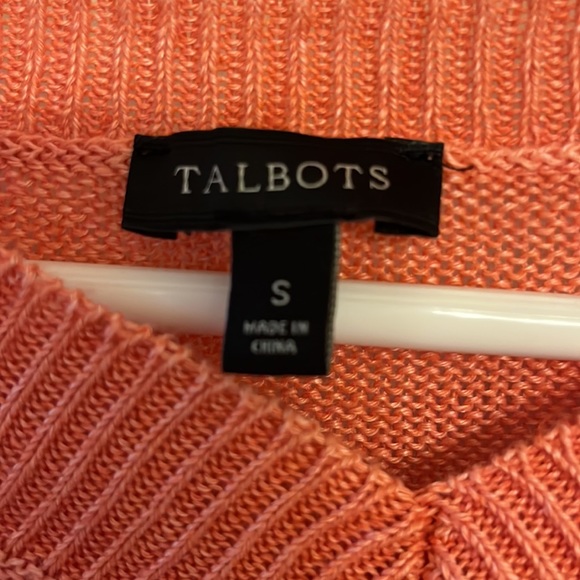Talbots Linen sweater, Peach, size s - Picture 2 of 3